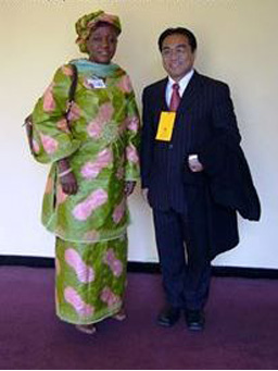 Prof. Vince with Zainab Hawa Bangura