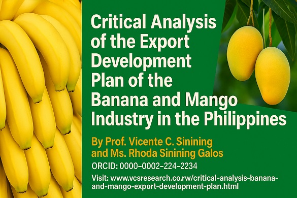 Critical Analysis of the Export Development Plan of the Banana and Mango Industry in the Philippines.