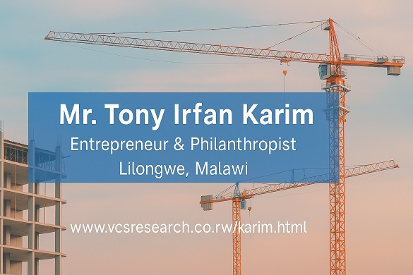 Mr. Tony Irfan Karim, Philanthropist, Bilder, and Entrepreneur.