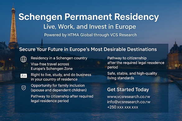 Schengen Permanent Residency by HTMA Global through VCS Research. 