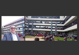 Professor Vicente Sinining at the University of Technology and Arts of Byumba