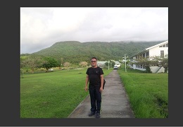 Professor Vicente Sinining at the College of Micronesia.
